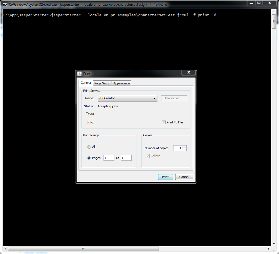 Dialog pro tisk